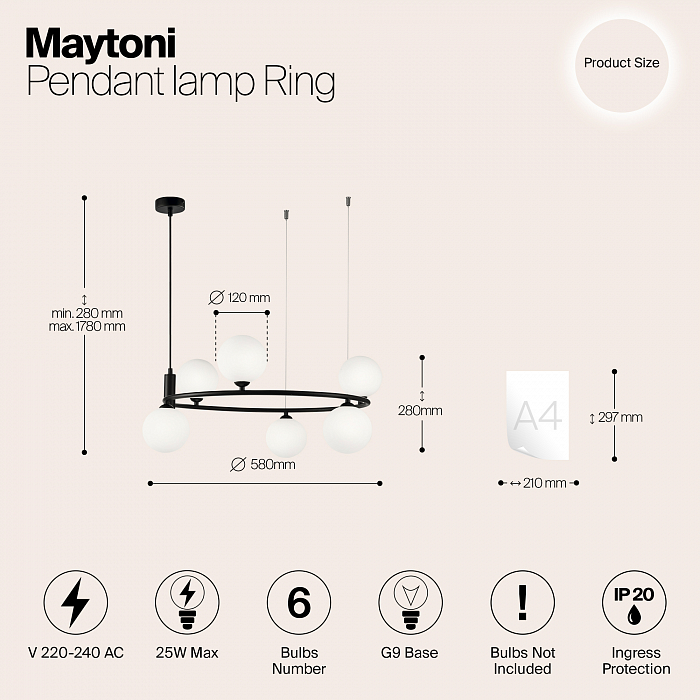 Светильник Maytoni MOD013PL-06B